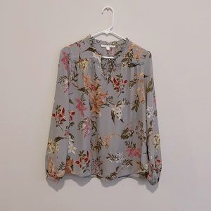 Violet + Claire Floral Spring Blouse Size Small
